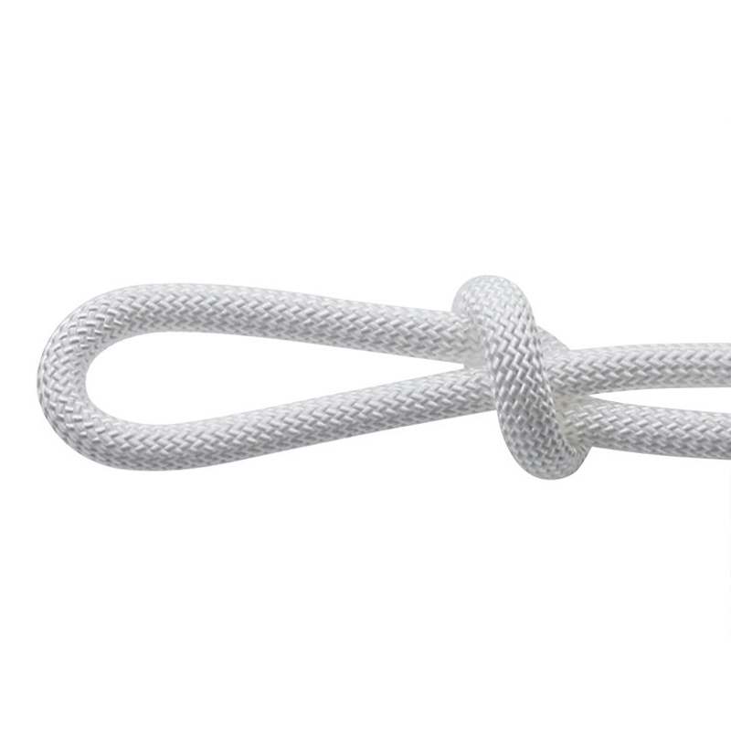 corda trançada PP de baixo estiramento de resistência química de 8 mm em branco sólido